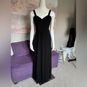 Laundry By Shelli Segal Black Sweetheart Maxi Dress Woth Open Back Detail Size 6